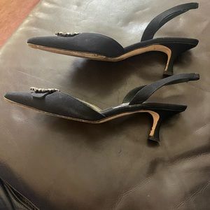 Fashionable Manolo Blahnik slingback pumps